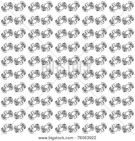 Rock Pattern with Skull