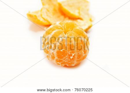 A Whole Peeled Tangerine Ready To Eat