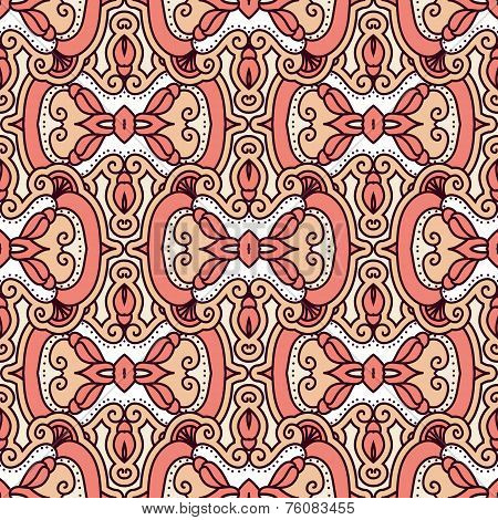 Vector Abstract Seamless Pattern. Feminine Background In Gentle