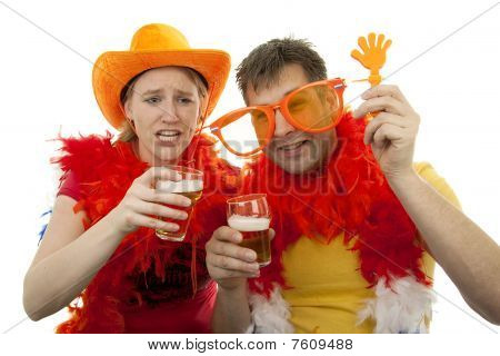 Twee Nederlandse voetbalfans
