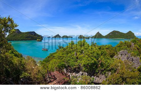 Bird Eye View Of Angthong National Marine Park, Koh Samui, Thailand
