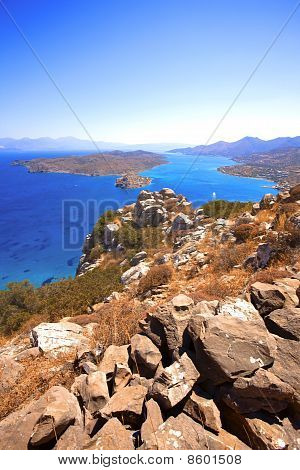 Spinalonga입니다. Mirabello 베이입니다.