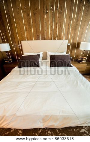 Shahdag - FEBRUARY 8, 2015: Room in Park Chalet Hotel on February 8 in Azerbaijan, Shahdag. Shahdag has become a popular tourist destination for skiing.