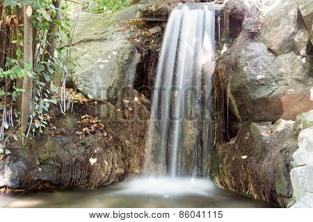 Falls In A Summer Garden, In The Crimea