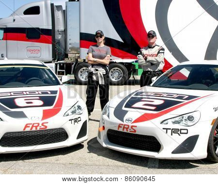 LOS ANGELES - FEB 21:  Tricia Helfer, Robert Patrick at the Grand Prix of Long Beach Pro/Celebrity Race Training at the Willow Springs International Raceway on March 21, 2015 in Rosamond, CA