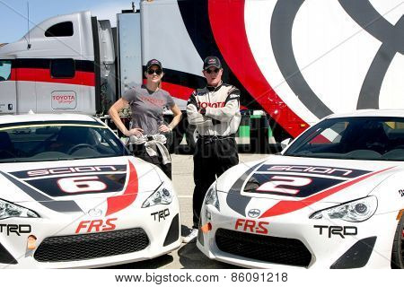 LOS ANGELES - FEB 21:  Tricia Helfer, Robert Patrick at the Grand Prix of Long Beach Pro/Celebrity Race Training at the Willow Springs International Raceway on March 21, 2015 in Rosamond, CA