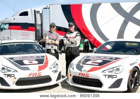 LOS ANGELES - FEB 21:  Tricia Helfer, Robert Patrick at the Grand Prix of Long Beach Pro/Celebrity Race Training at the Willow Springs International Raceway on March 21, 2015 in Rosamond, CA