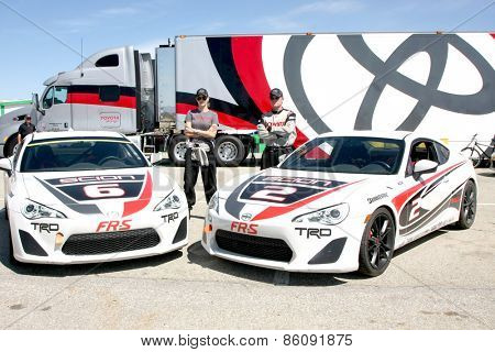 LOS ANGELES - FEB 21:  Tricia Helfer, Robert Patrick at the Grand Prix of Long Beach Pro/Celebrity Race Training at the Willow Springs International Raceway on March 21, 2015 in Rosamond, CA