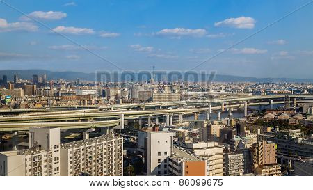 Osaka Bay - an Industrial District in Osaka City, Japan