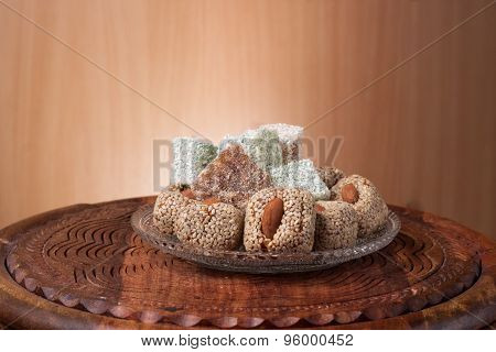 Arrangement Of Fig And Turkish Delight