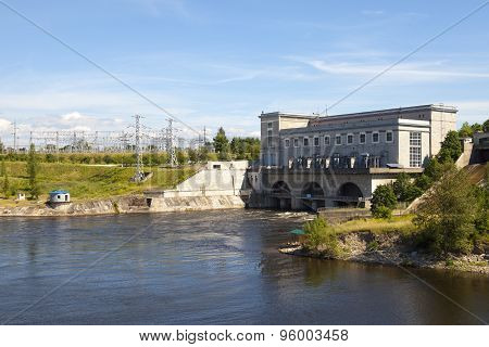 Estonia. Narva. Hydroelectric power station on the river Narva