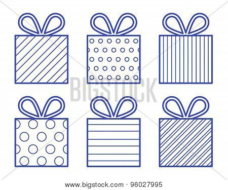 Blue Gift Boxes Illustration
