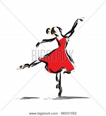 Gesture dancer drawing