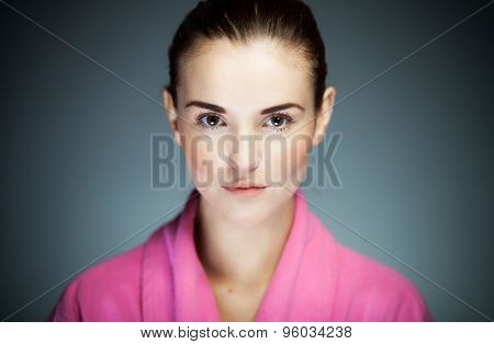 Beauty, Fresh And Healthy Model Girl Face