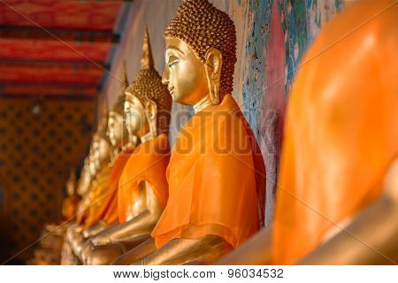 Buddha Statue at Wat Arun - the Temple of Dawn in Bangkok, Thailand