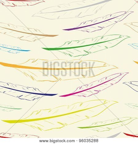 Seamless color contours of feathers