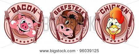 emblems with animal heads