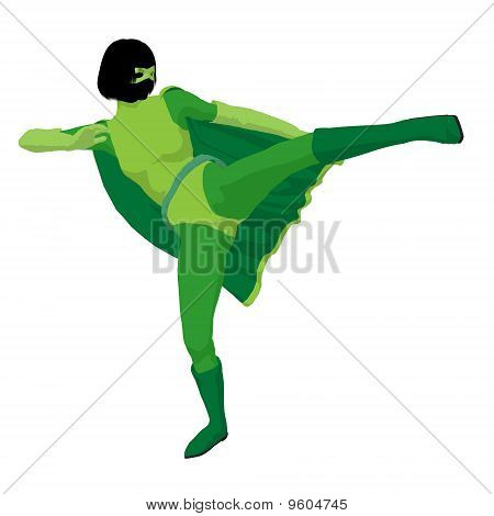 超级女主角图剪影