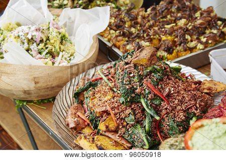 Wider Shot Of A Table Of Food