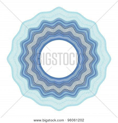 Guilloche decorative element for design certificate, diploma and bank note