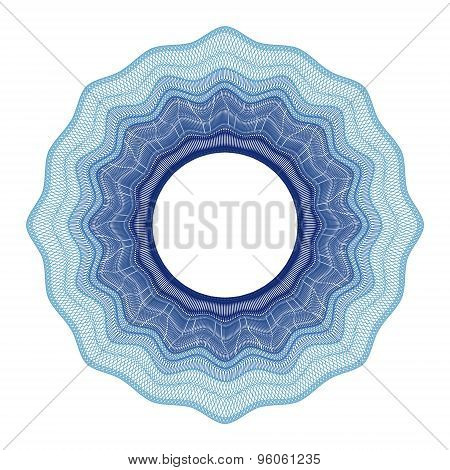 Guilloche decorative element for design certificate, diploma and bank note
