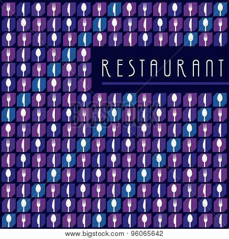 Background Menu Restaurant Icon Set Purple