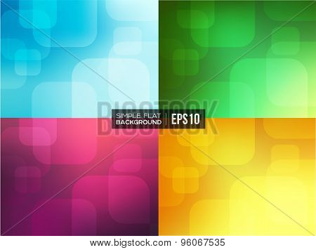 Set of simple flat gradient backgrounds