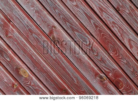 Red Dirty Old Boards Of Wood