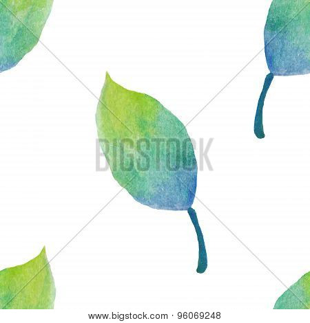 Watercolor Hand Painted Flowers. Seamless Pattern. Vector Illustration.