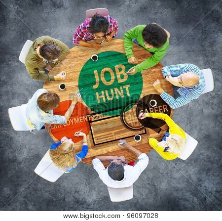 Job Hunt Employment Career Recruitment Hiring Concept