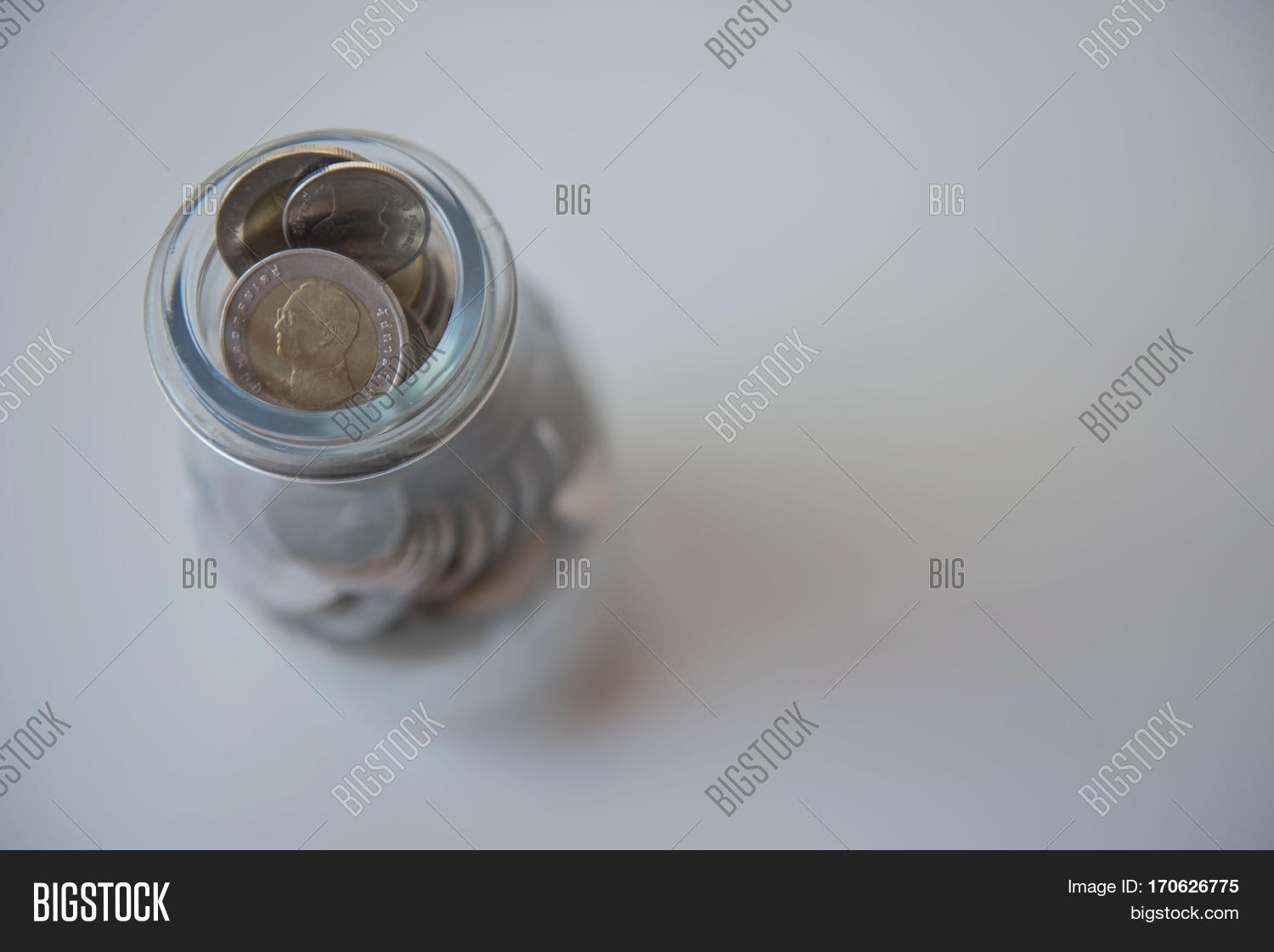 Top View Coins Glass Image & Photo (Free Trial) | Bigstock