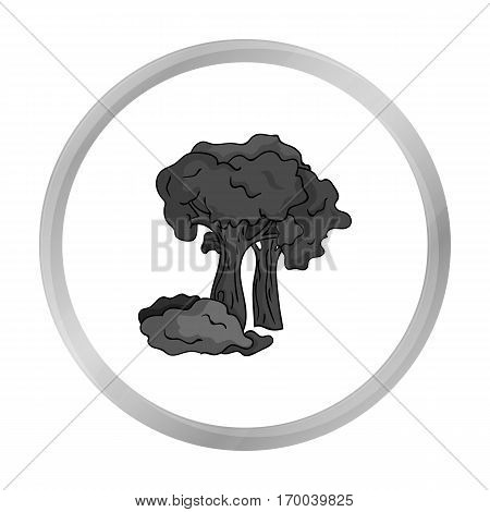 Paintball playing field icon in outline design isolated on white background. Paintball symbol stock vector illustration.