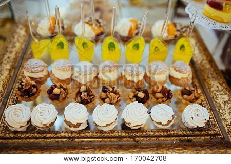 Good exquisite buffet table at a solemn event