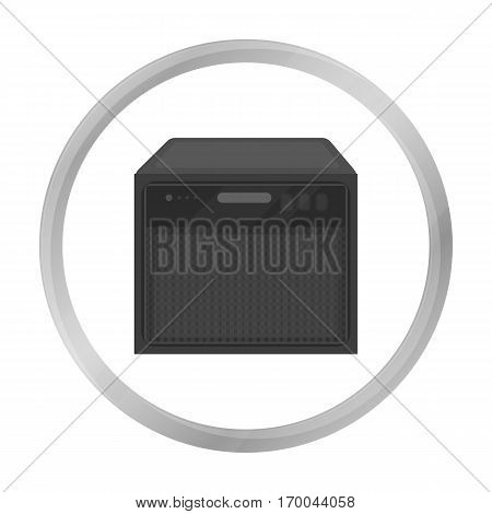Guitar amplifier icon in monochrome style isolated on white background. Musical instruments symbol vector illustration