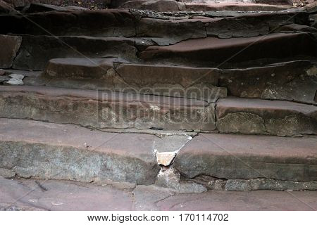 stone stairs for up and down .