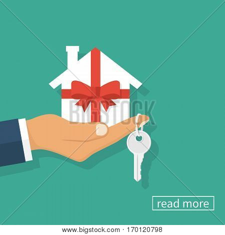 Gift Home. Vector