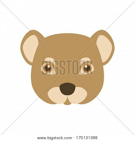 mongoose face head  vector illustration style Flat