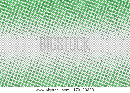 Vetornaya illustrations for the feast day of St. Partick green four-leaf clover on a transparent background halfton