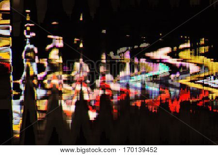 Full Color Abstract Texture Glitch Background