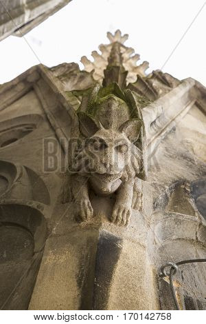Gargoyle of the Saint Michel church spire Bordeaux France