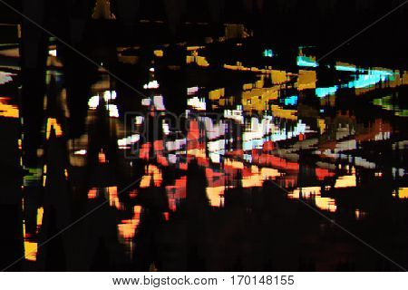 full color abstract texture glitch background digital wave