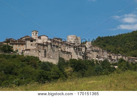 Spring view of Polino in Umbria, Italy