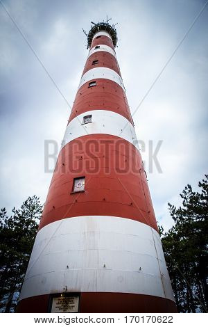 view of the Ameland Lighthouse known as Bornrif is a lighthouse on the Dutch island Ameland one of the Frisian Islands on the edge of the North Sea The Netherlands