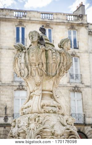 Fountain place du Parlement les trois Graces Bordeaux France