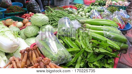 vegetables at the marketplace in Bangkok, Thailand