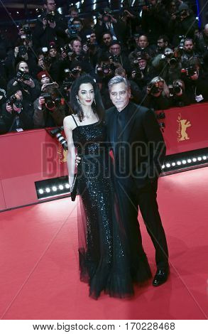 George Clooney, Amal Alamuddin attend the 'Hail, Caesar!' Premiere during the 66th Berlinale International Film Festival on February 11, 2016 in Berlin, Germany.