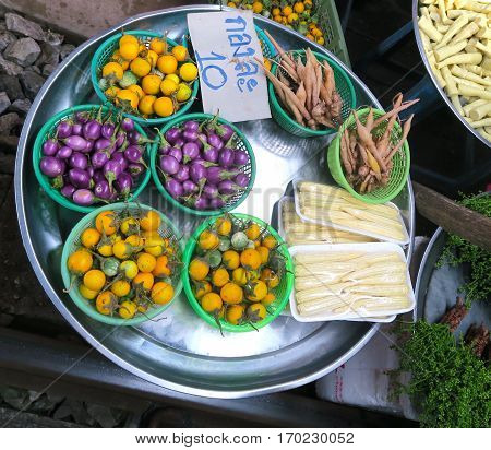 Fruits and vegetables at the railway market
