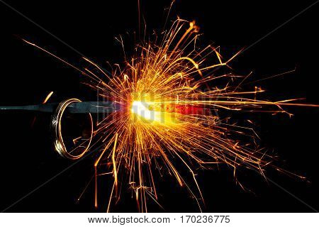 The ring hangs on a Sparkler. in stoke