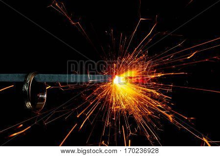 The ring hangs on a Sparkler. in stoke