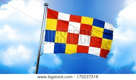 antwerp, antwerpen flag, 3D rendering